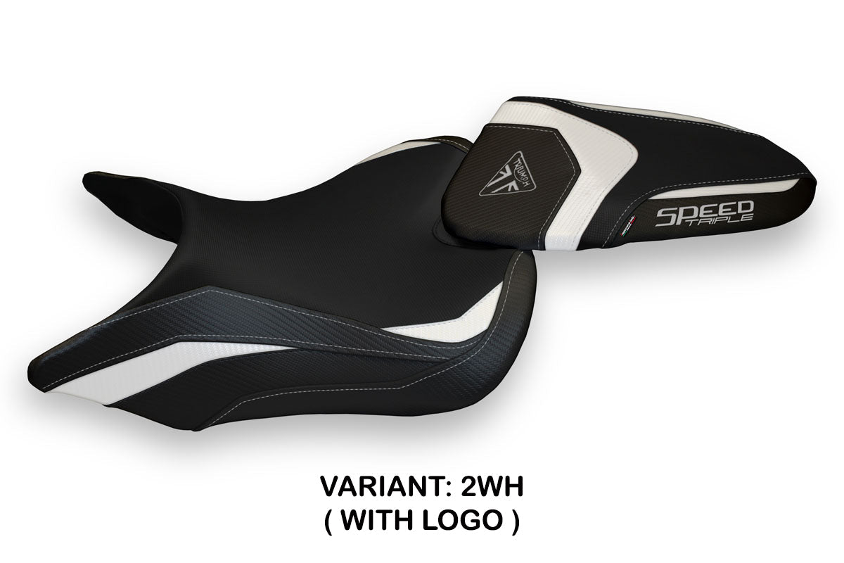 Tappezzeria Italia Triumph Speed Triple 2016-2021 Seat Cover in White Black