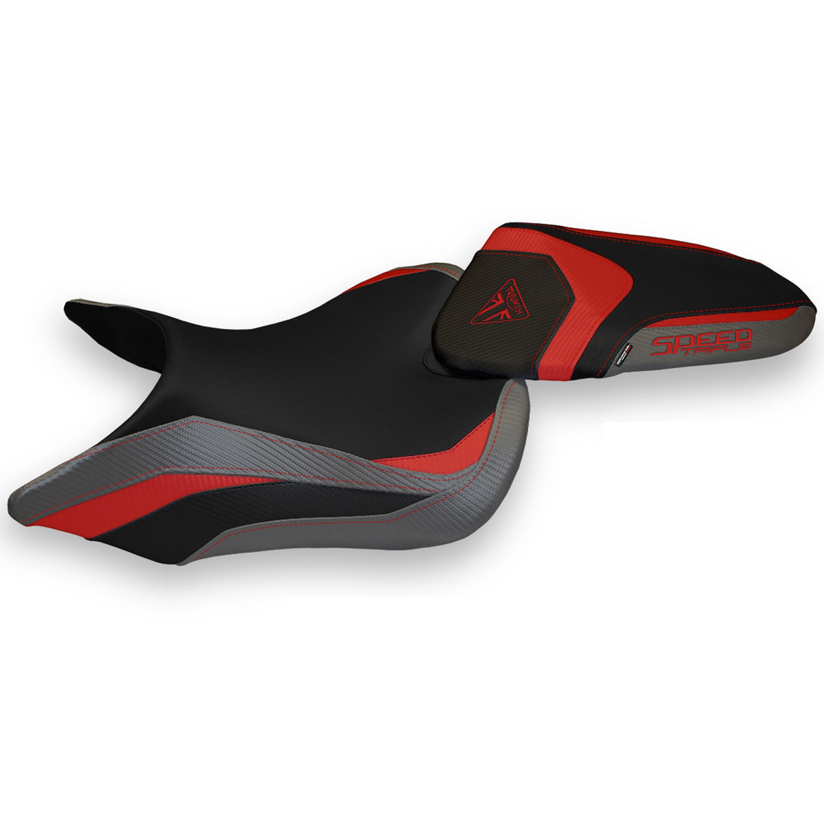 Tappezzeria Italia Triumph Speed Triple 2016-2021 Seat Cover in Red Grey
