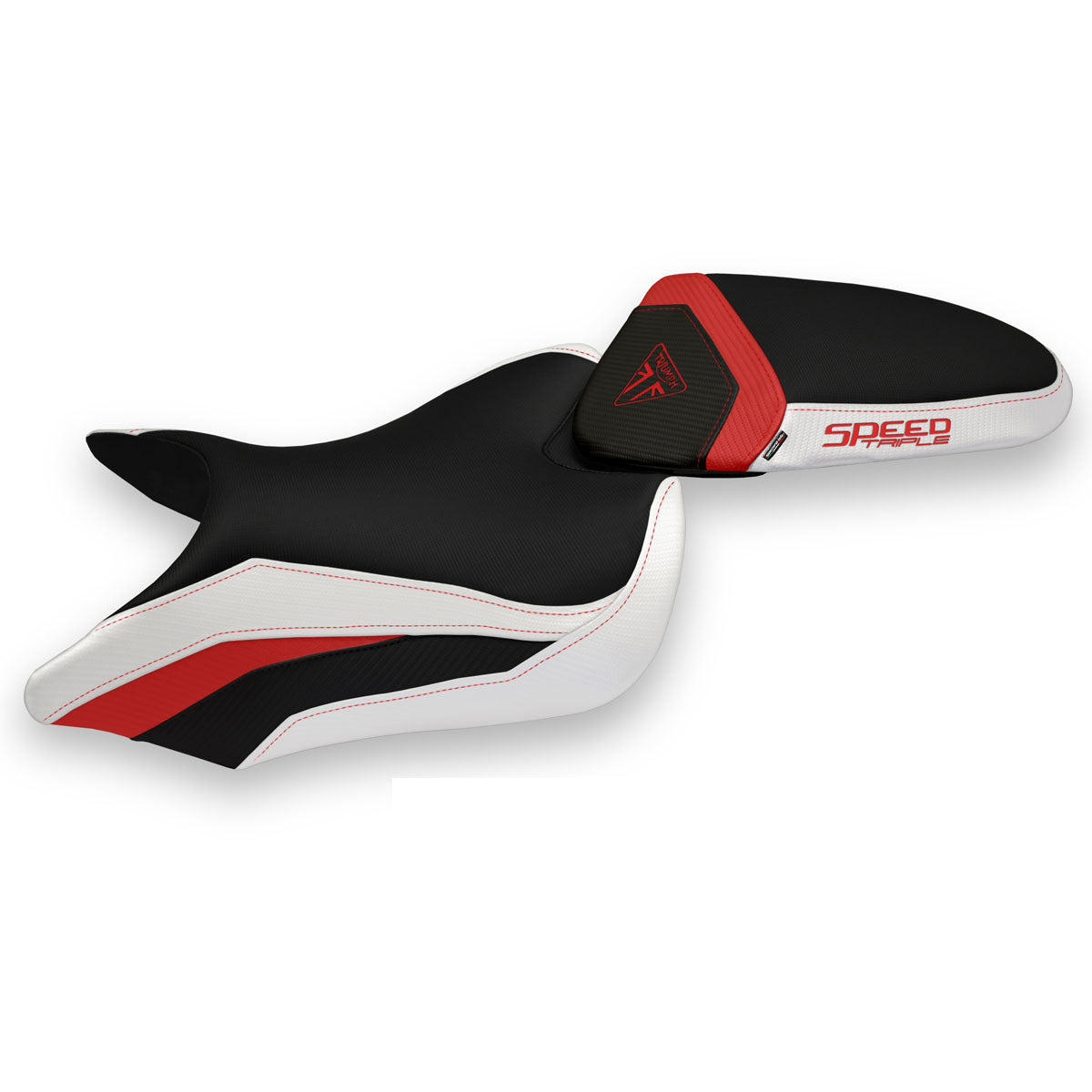Tappezzeria Italia Triumph Speed Triple 2016-2021 Seat Cover Comfort in Red and White