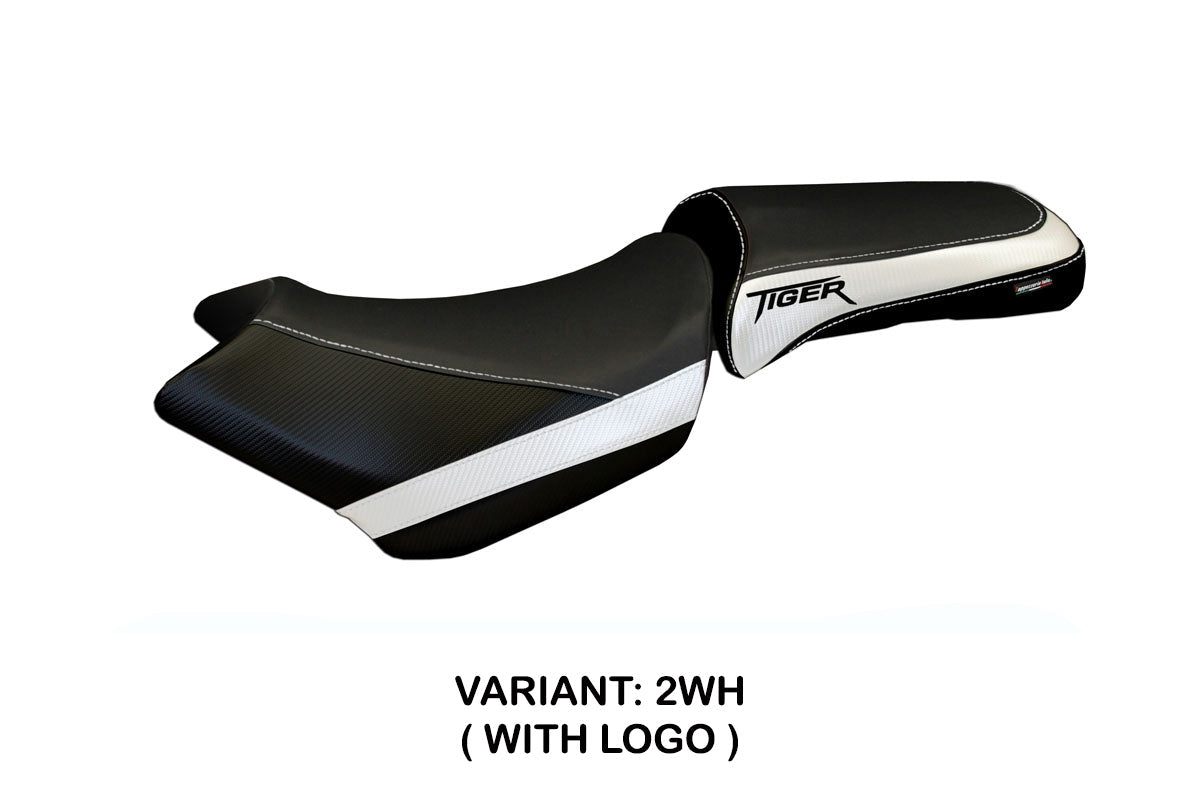 Tappezzeria Italia Triumph Tiger 1200 2011-2021 Seat Cover in White Black