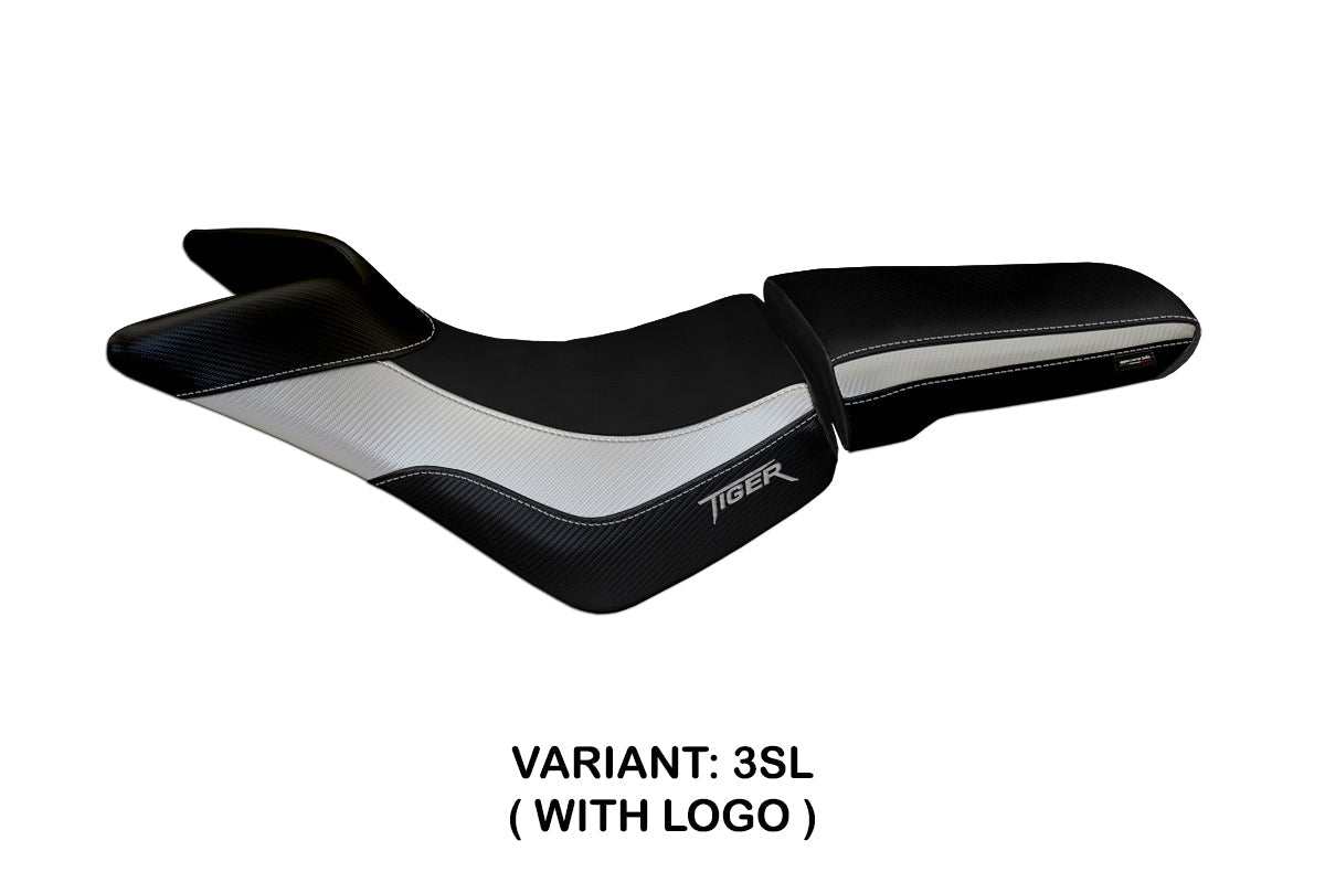 Tappezzeria Italia Triumph Tiger 800 800XC 2010-2020 Seat Cover in Silver and Black