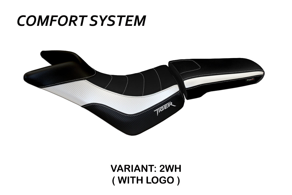Tappezzeria Italia Triumph Tiger 800 800XC 2010-2020 Seat Cover Comfort in White