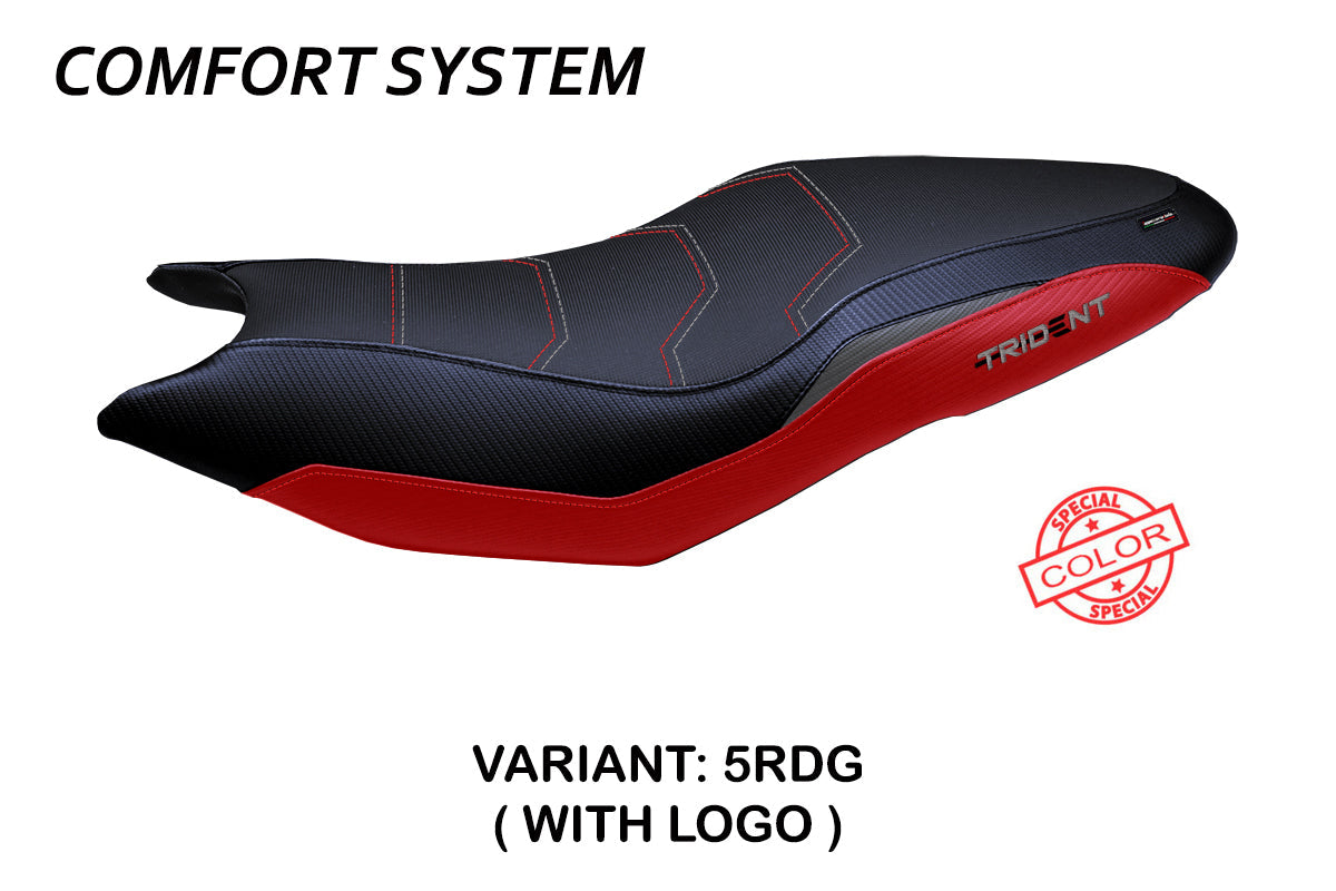 Tappezzeria Italia Triumph Trident 660 2021-2025 Seat Cover Comfort in Red Grey and Black
