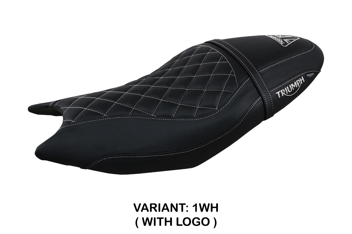 Tappezzeria Italia Triumph Trident 660 2021-2025 Seat Cover in Black White Diamond