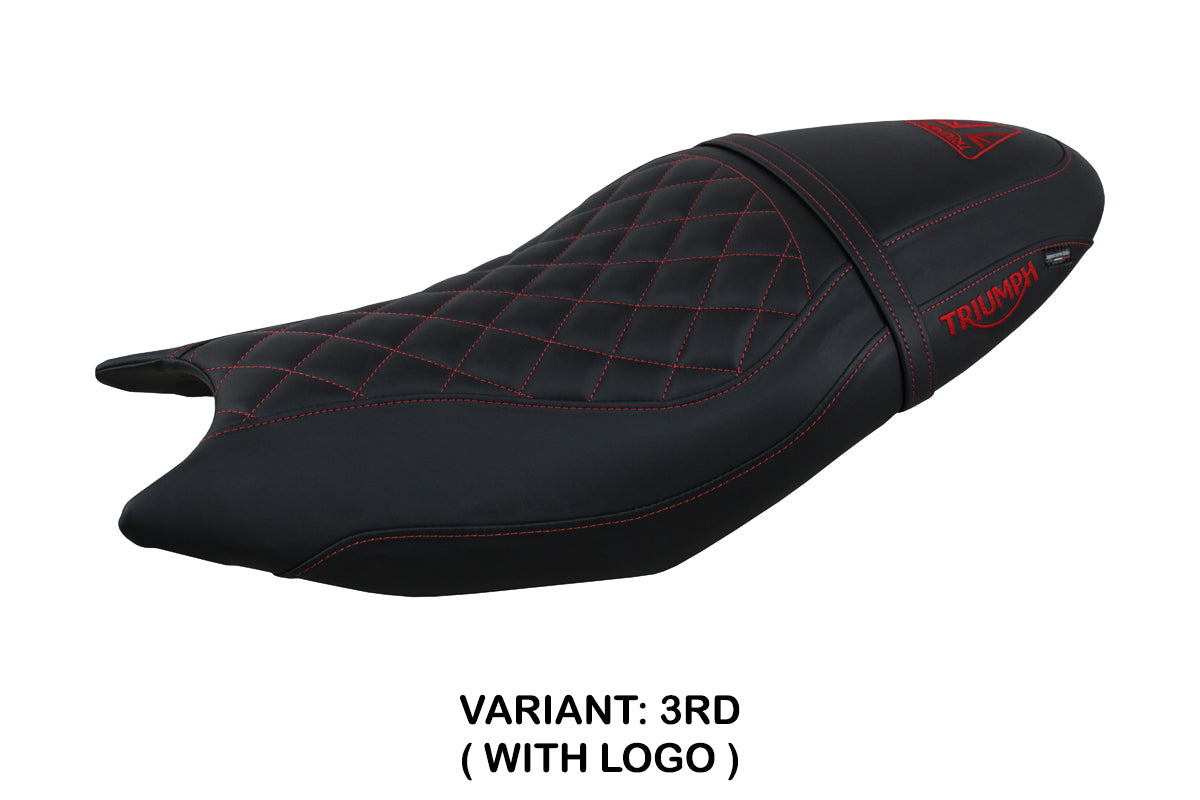 Tappezzeria Italia Triumph Trident 660 2021-2025 Seat Cover in Black Red Diamond