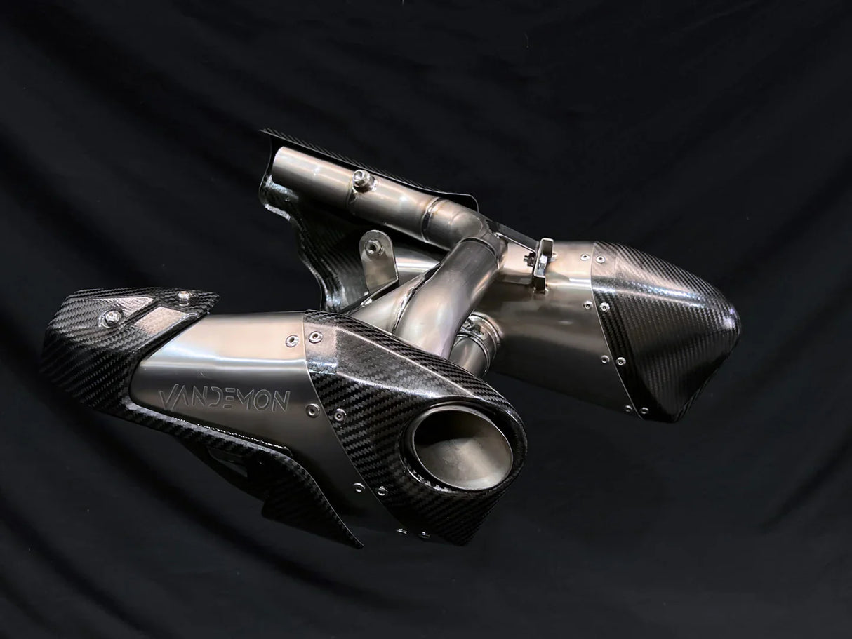 Vandemon Triumph Rocket 3R, GT and Storm Titanium Slip-On Mufflers 2019-2026  TRIUMROCKET3MUFC VA-1