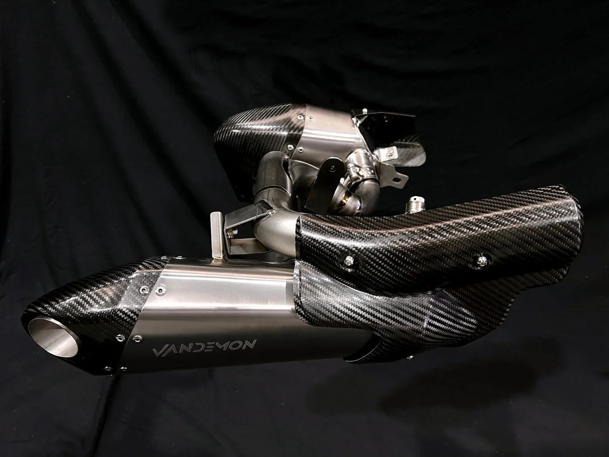 Vandemon Triumph Rocket 3R, GT and Storm Titanium Slip-On Mufflers 2019-2026  TRIUMROCKET3MUFC VA-1