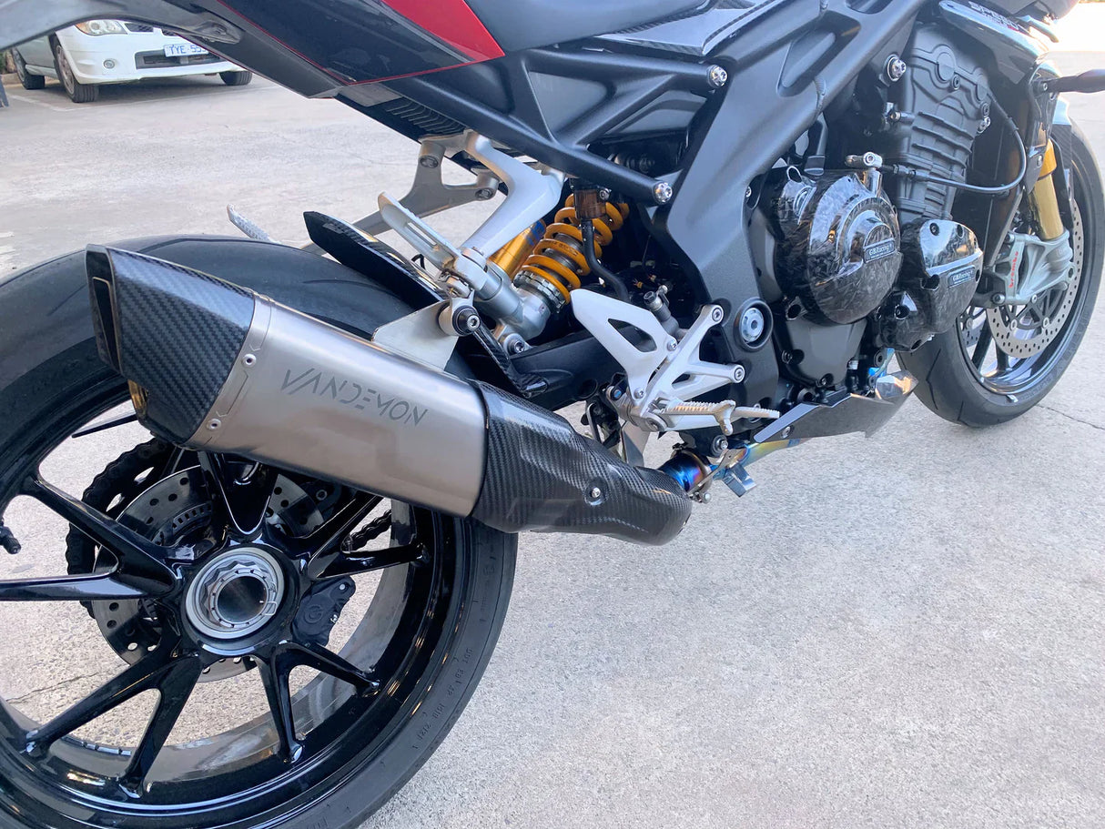 Vandemon Triumph Speed Triple 1200 RS & RR 2021-2024 Titanium Full Exhaust System TRIUM120SPD3EXHSYSA VA-155