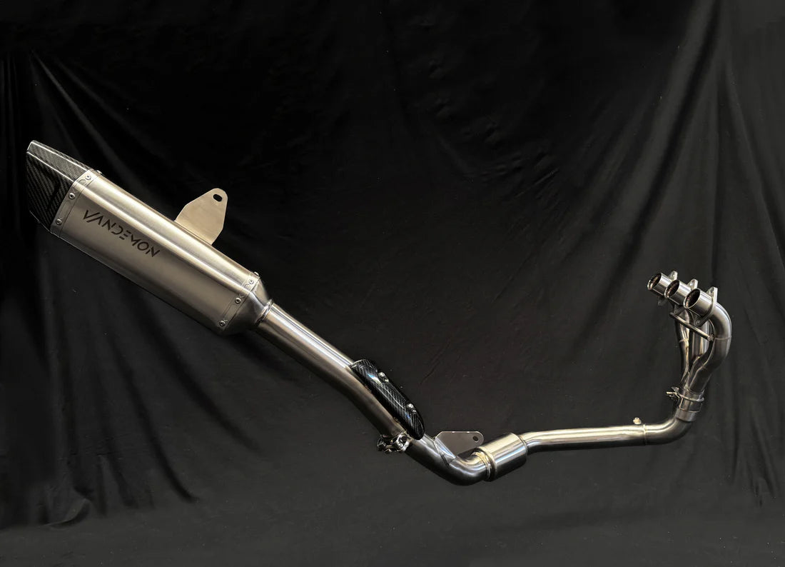 IN STOCK OPEN BOX Vandemon TRIUMPH Tiger 850-900 2020-2023 Full Exhaust System SKU: TRIUMTGR900SSEXHA VA-12