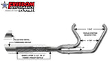 HARLEY SOFTAIL 4" UNION 2-INTO-1 RIGHT-SIDE ONLY 1986-2017