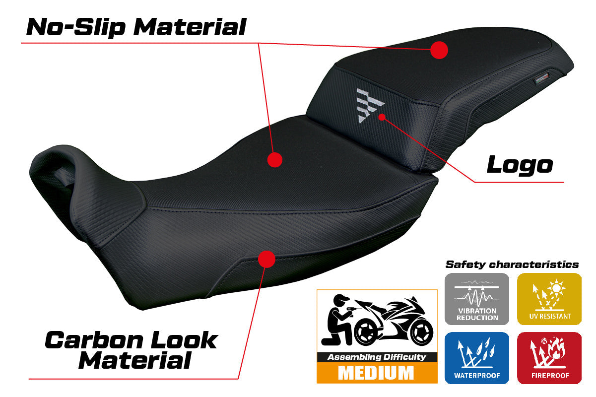 Tappezzeria Italia Voge Valico 525 DS DSX 2023-2025 Seat Cover Black