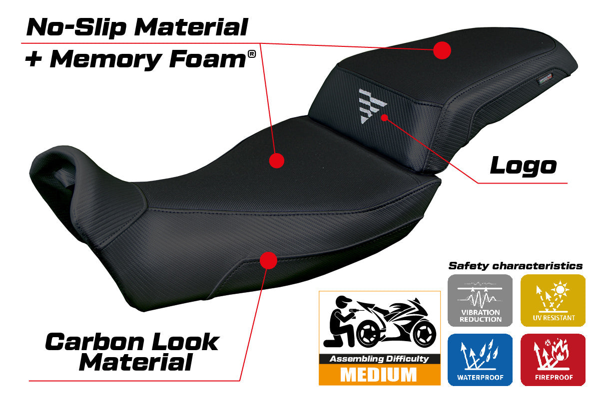 Tappezzeria Italia Voge Valico 525 DS DSX 2023-2025 Seat Cover Comfort Black