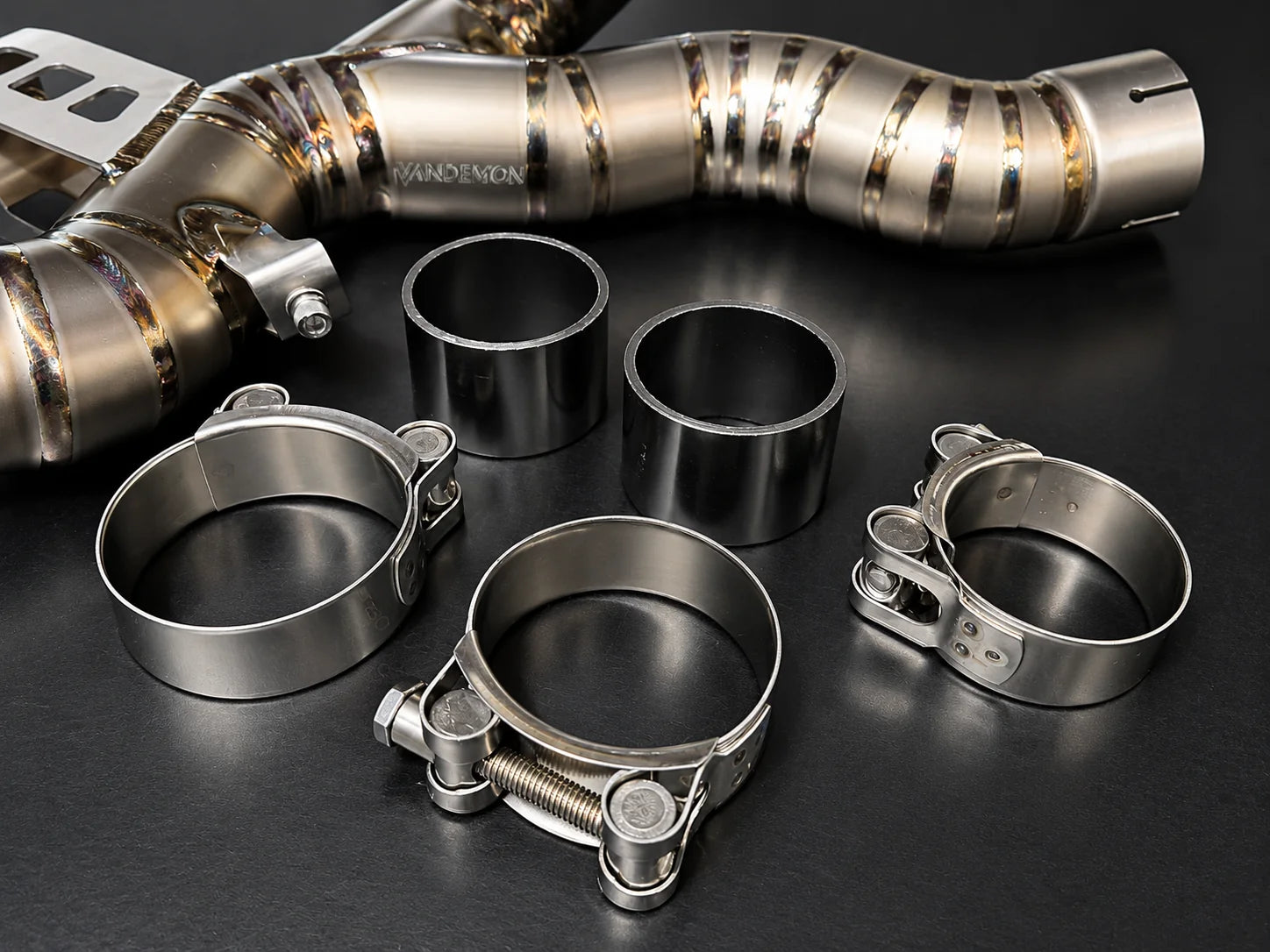 Vandemon Ducati Multistrada V4 Titanium Cat Delete Link Pipe 2021-2024 DUCV4MTSTILINKB VA-179