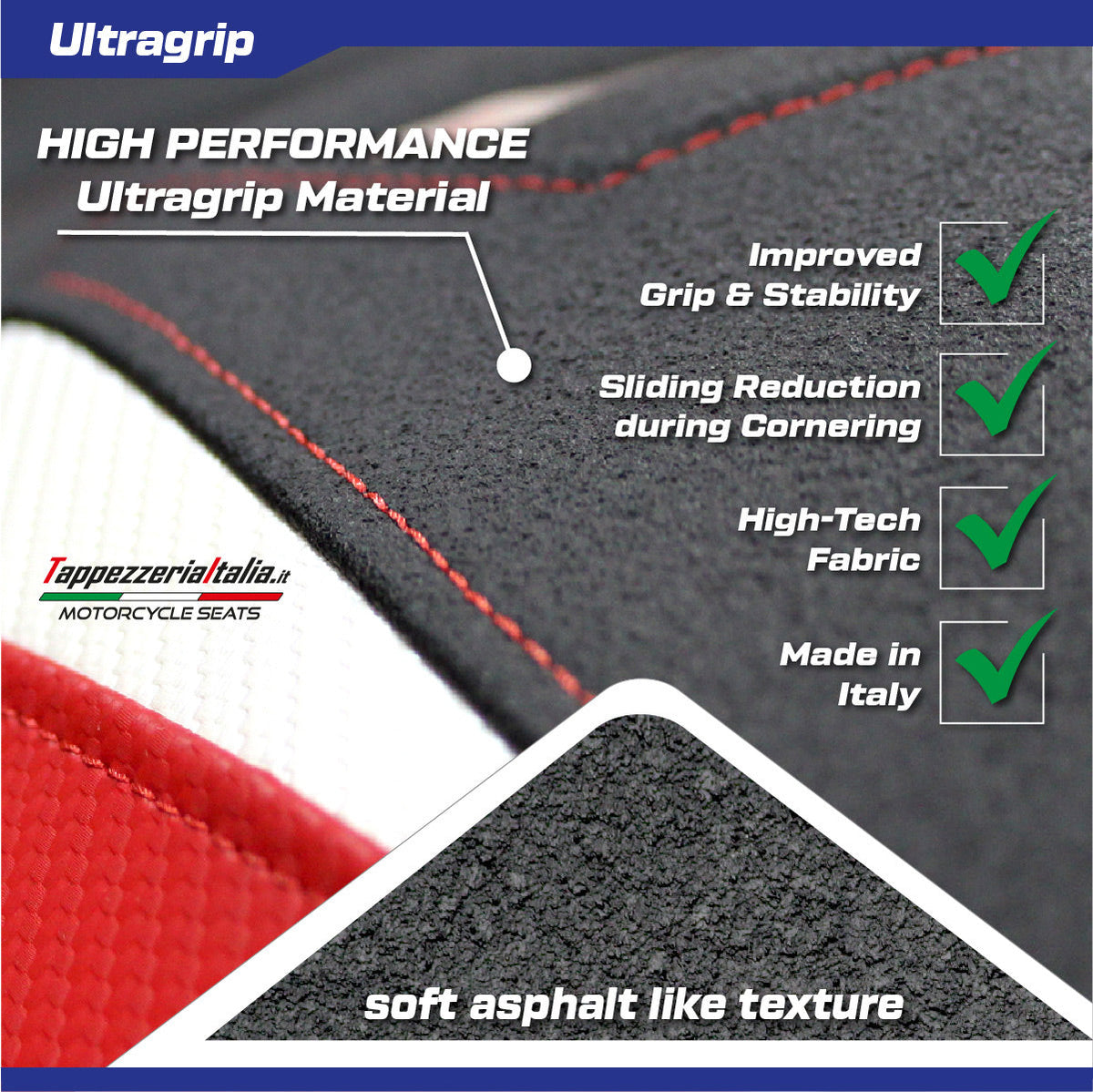 Tappezzeria Italia Honda CB 1000 Hornet 2025 Seat Cover Ultragrip Black
