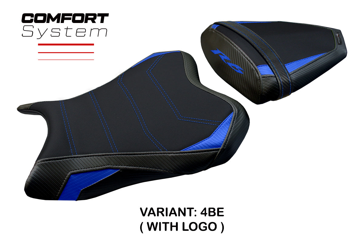 Tappezzeria Italia Yamaha YZF R6 2006-2007 Seat Cover Comfort in Blue and Black