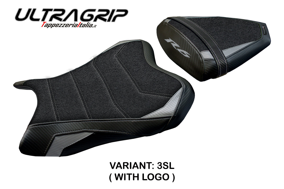 Tappezzeria Italia Yamaha YZF R6 2006-2007 Seat Cover Ultragrip in Silver and Black