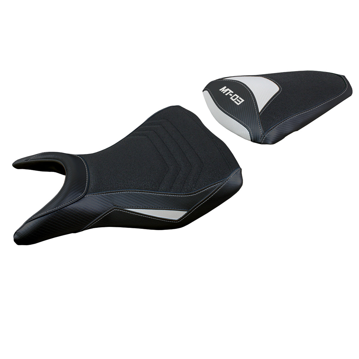 Tappezzeria Italia Yamaha MT-03 FZ03 2020-2024 Seat Cover Ultragrip in White and Black