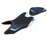 Tappezzeria Italia Yamaha YZF R125 2019-2023 Seat Cover Comfort in White and Blue