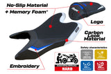 Tappezzeria Italia Yamaha YZF R125 2019-2023 Seat Cover Comfort in White and Blue