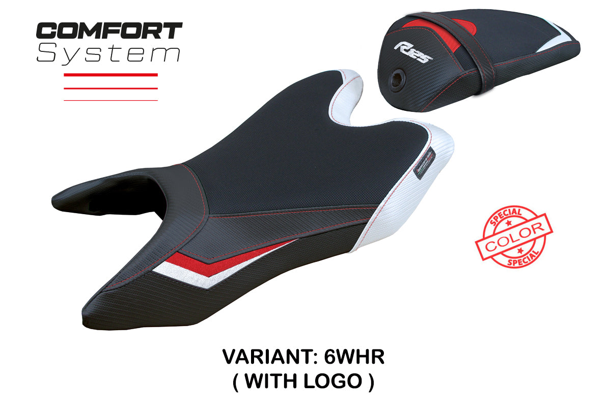 Tappezzeria Italia Yamaha YZF R125 2019-2023 Seat Cover Comfort in White and Red