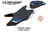 Tappezzeria Italia Yamaha YZF R125 2019-2023 Seat Cover Ultragrip in White and Blue