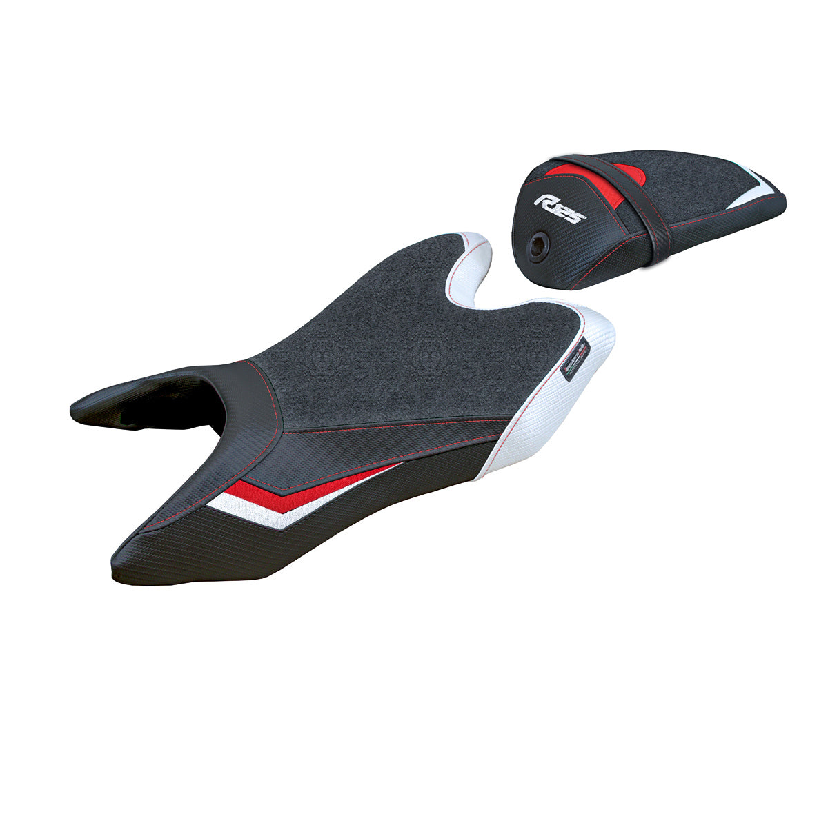 Tappezzeria Italia Yamaha YZF R125 2019-2023 Seat Cover Ultragrip in White and Red