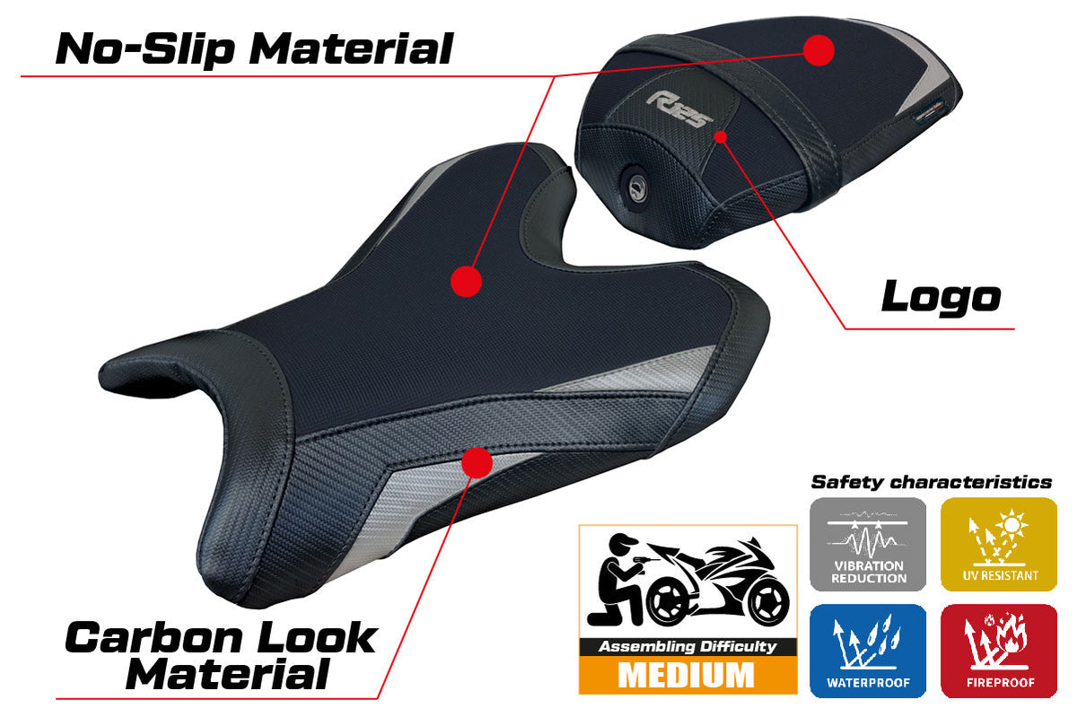 Tappezzeria Italia Yamaha R125 2023-2025 Seat Cover Grey Black