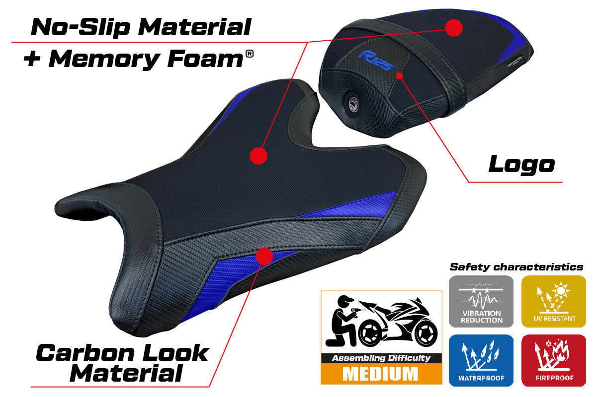 Tappezzeria Italia Yamaha R125 2023-2025 Seat Cover Comfort Blue Black