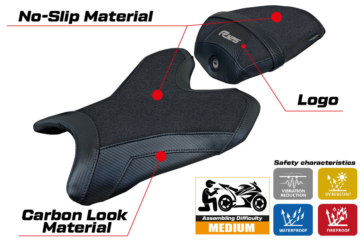 Tappezzeria Italia Yamaha R125 2023-2025 Seat Cover Ultragrip Black
