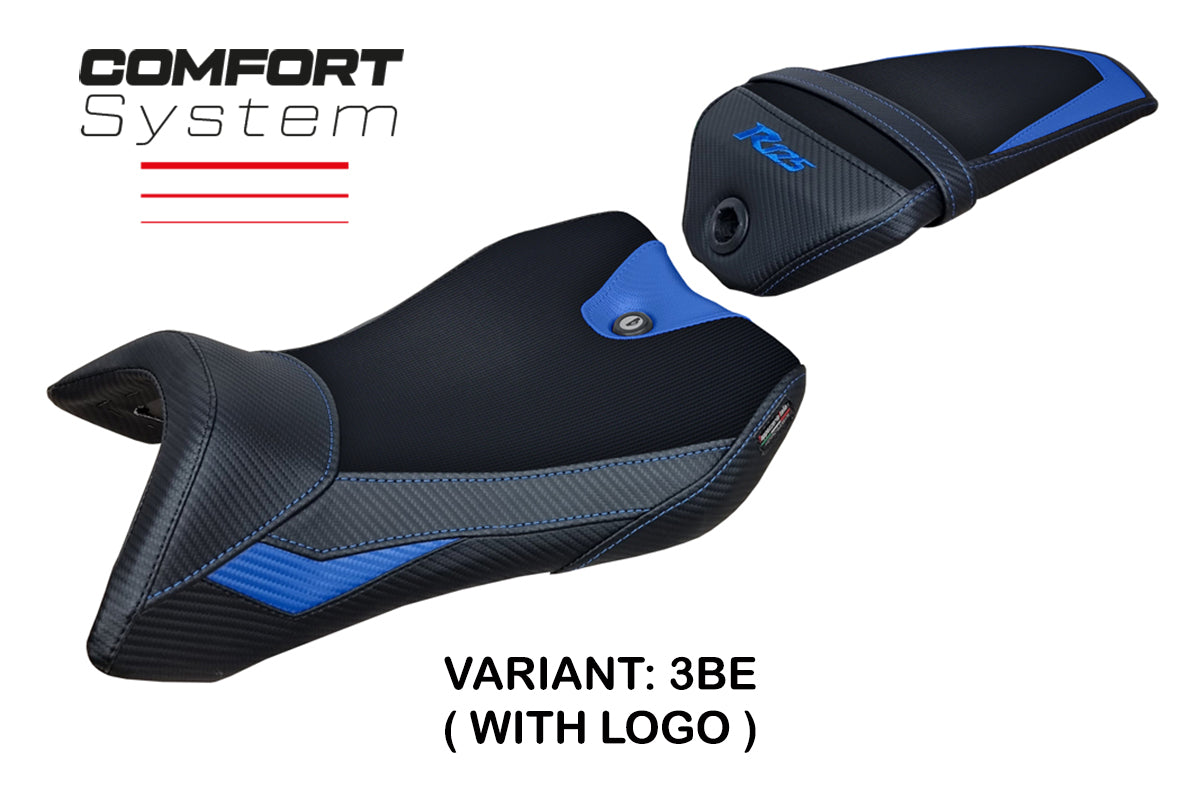 Tappezzeria Italia Yamaha YZF R125 2016-2018 Seat Cover Comfort in Blue and Black