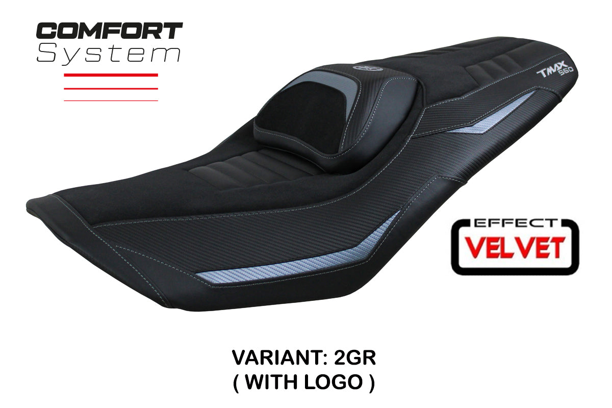 Tappezzeria Italia Yamaha T-Max 560 2022-2025 Seat Cover Comfort in Grey and Black
