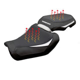 Tappezzeria Italia Yamaha Tracer 9 / 9 GT 2025 Seat Cover Heating Comfort White Black