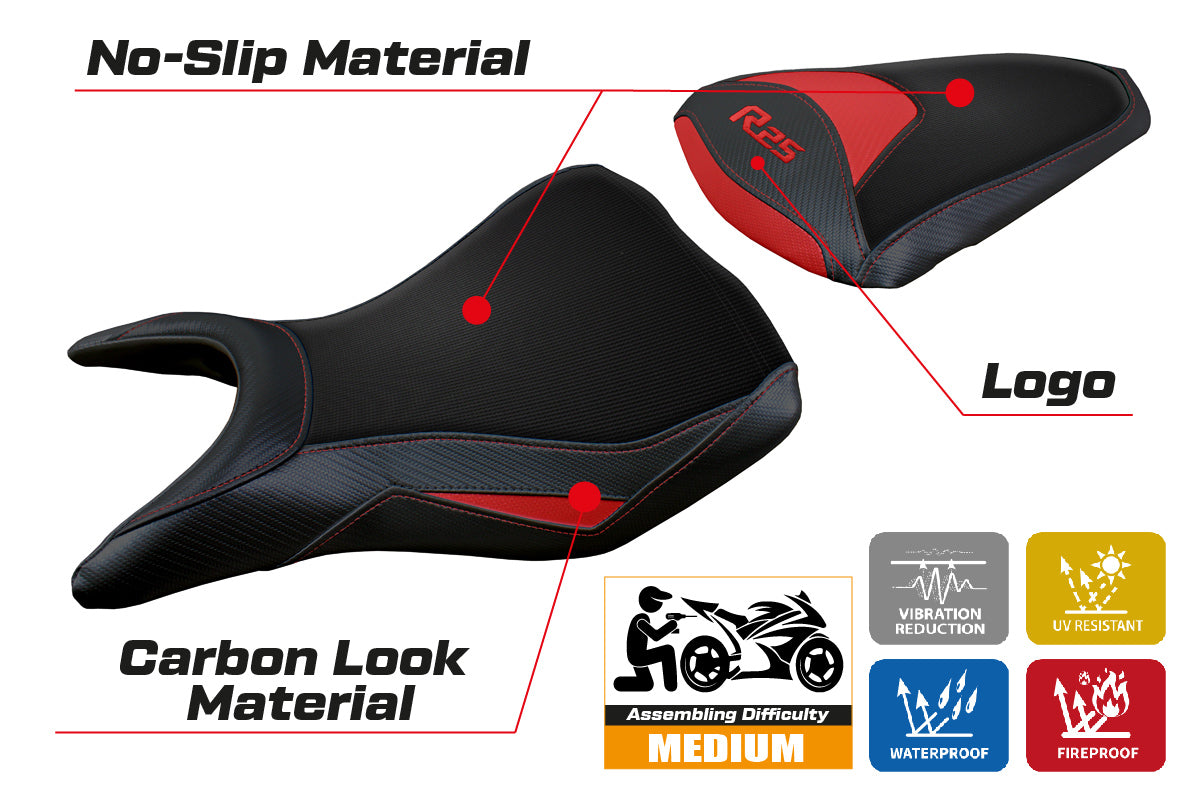 Tappezzeria Italia Yamaha YZF R25 2014-2020 Seat Cover in Red