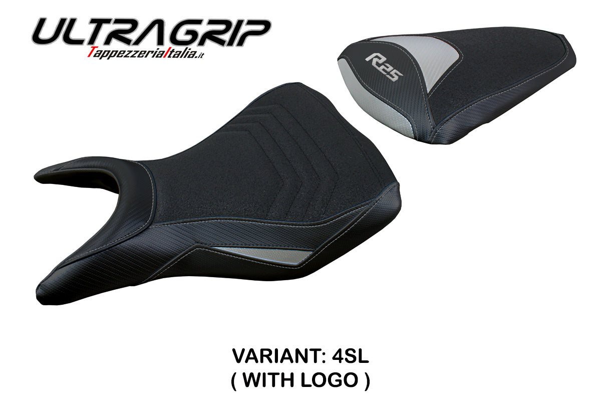 Tappezzeria Italia Yamaha YZF R25 2014-2020 Seat Cover Ultragrip in Silver