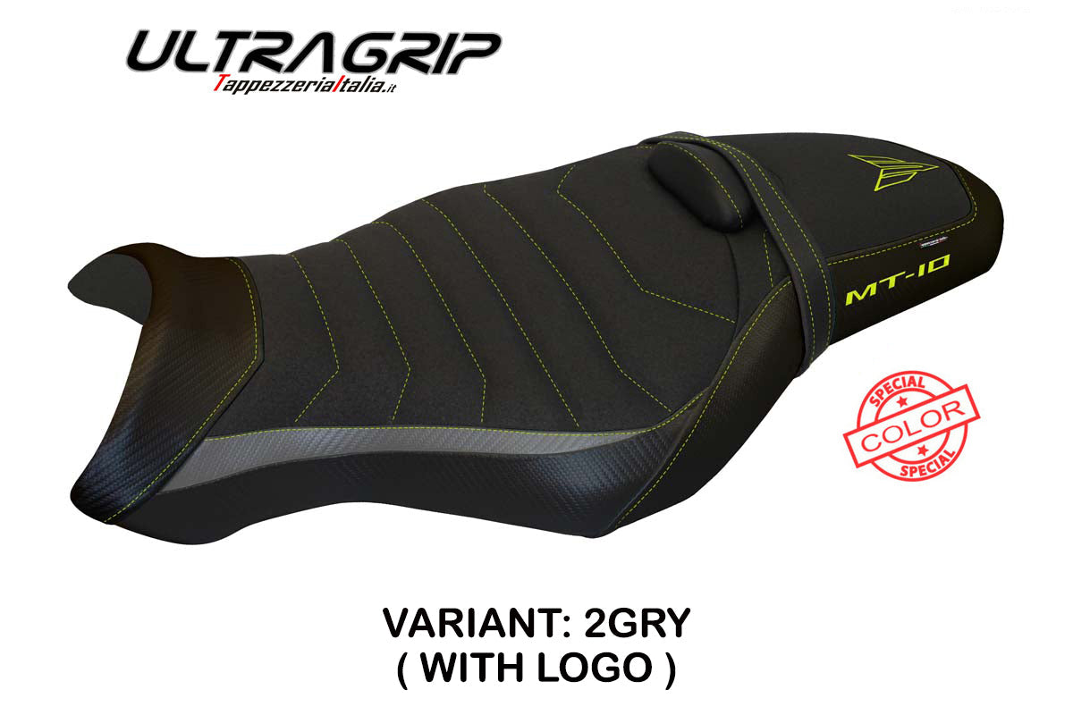 Tappezzeria Italia Yamaha MT-10 FZ10 2017-2025 Seat Cover Ultragrip in Grey and Yellow