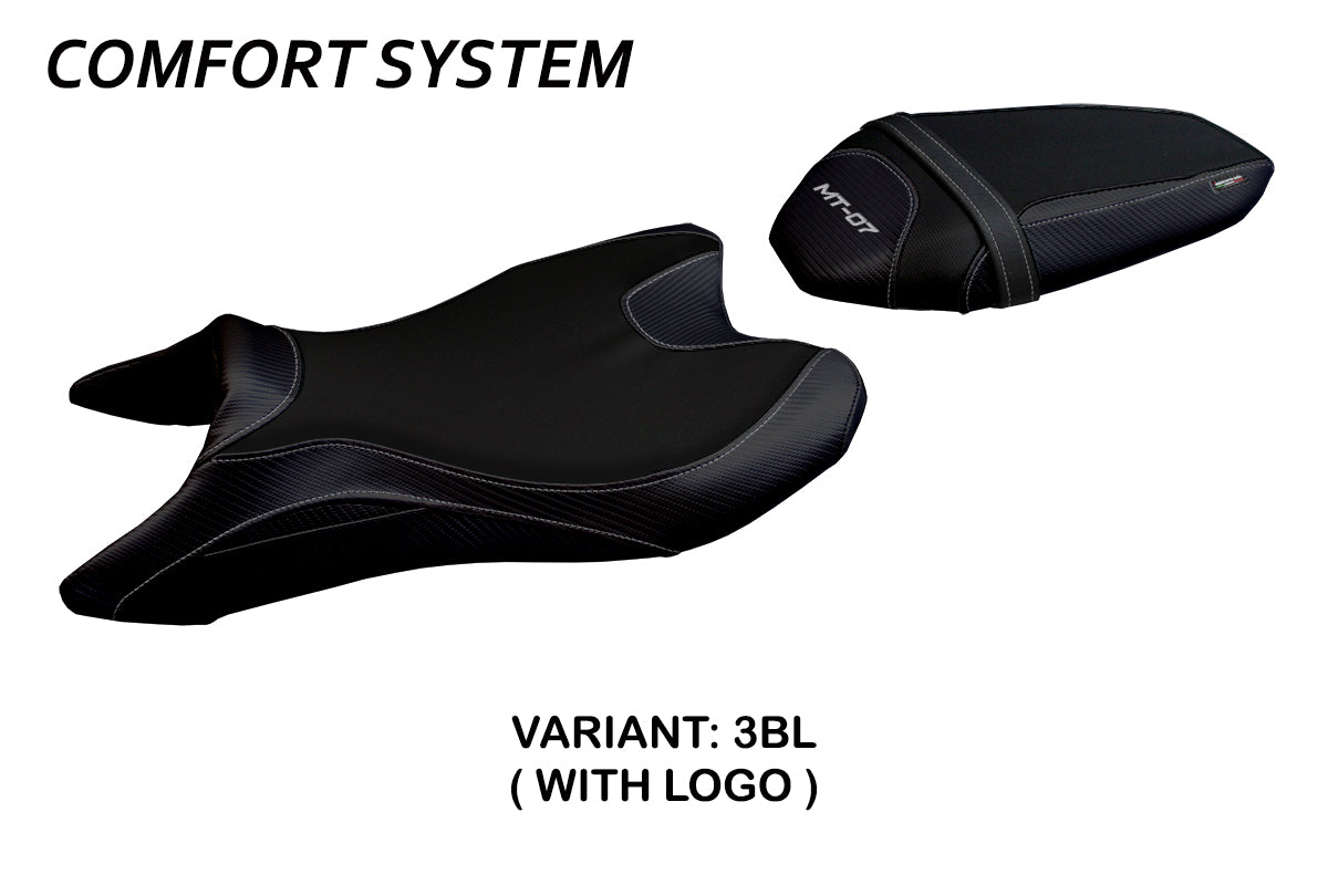 Tappezzeria Italia Yamaha MT-07 FZ07 2018-2024 Seat Cover Comfort in Black