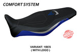Tappezzeria Italia Yamaha MT-09 FZ09 2021-2023 Seat Cover Comfort in Blue, Silver and Black