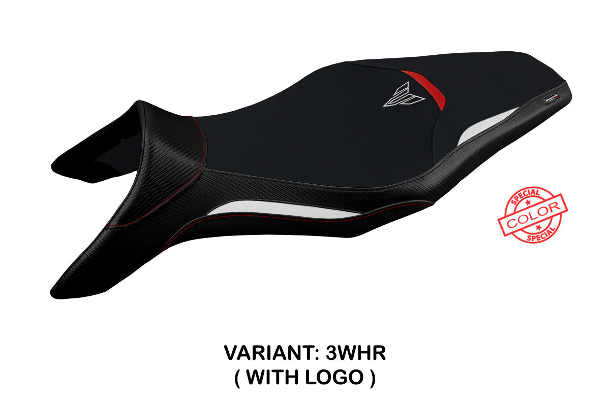 Tappezzeria Italia Yamaha MT-09 FZ09 2013-2020 Seat Cover in White and Red