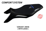 Tappezzeria Italia Yamaha MT-09 FZ09 2013-2020 Seat Cover Comfort in White and Blue