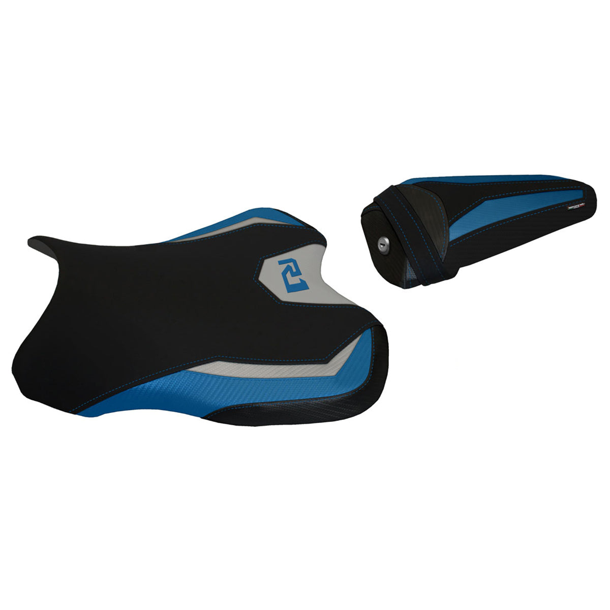 Tappezzeria Italia Yamaha YZF R1 2015-2025 Seat Cover in Blue and Silver