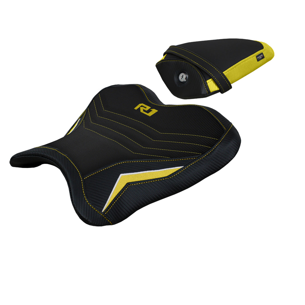 Tappezzeria Italia Yamaha YZF R1 2015-2025 Seat Cover Comfort in Yellow and White SE