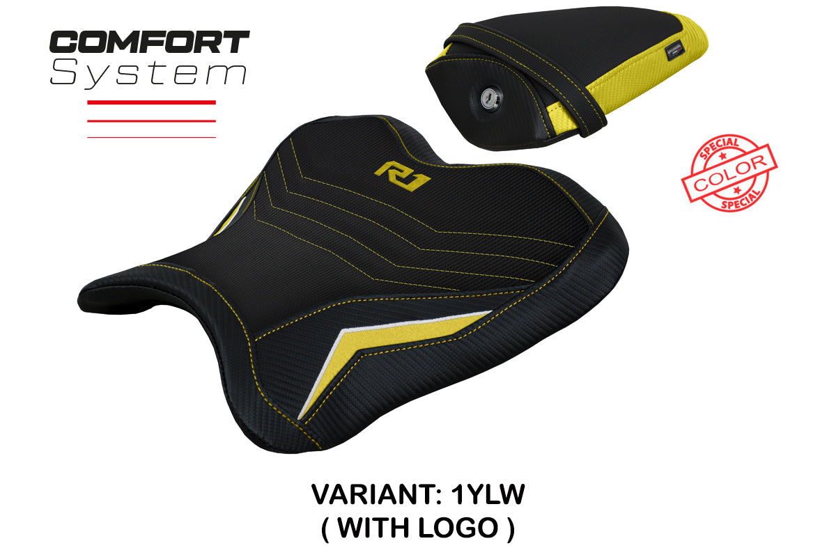 Tappezzeria Italia Yamaha YZF R1 2015-2025 Seat Cover Comfort in Yellow and White SE