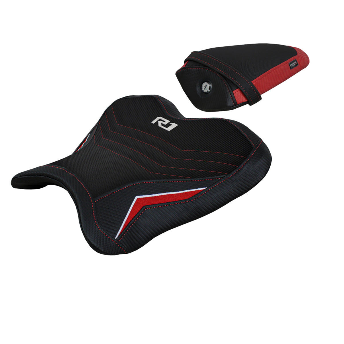 Tappezzeria Italia Yamaha YZF R1 2015-2025 Seat Cover Comfort in Red and White SE