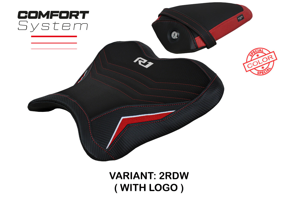 Tappezzeria Italia Yamaha YZF R1 2015-2025 Seat Cover Comfort in Red and White SE