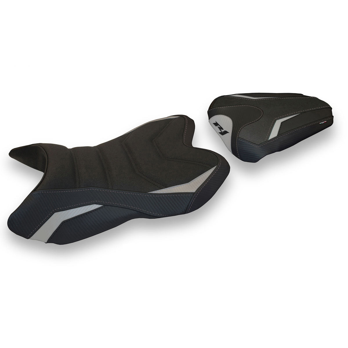 Tappezzeria Italia Yamaha YZF R1 2007-2008 Seat Cover Ultragrip in Silver and Black