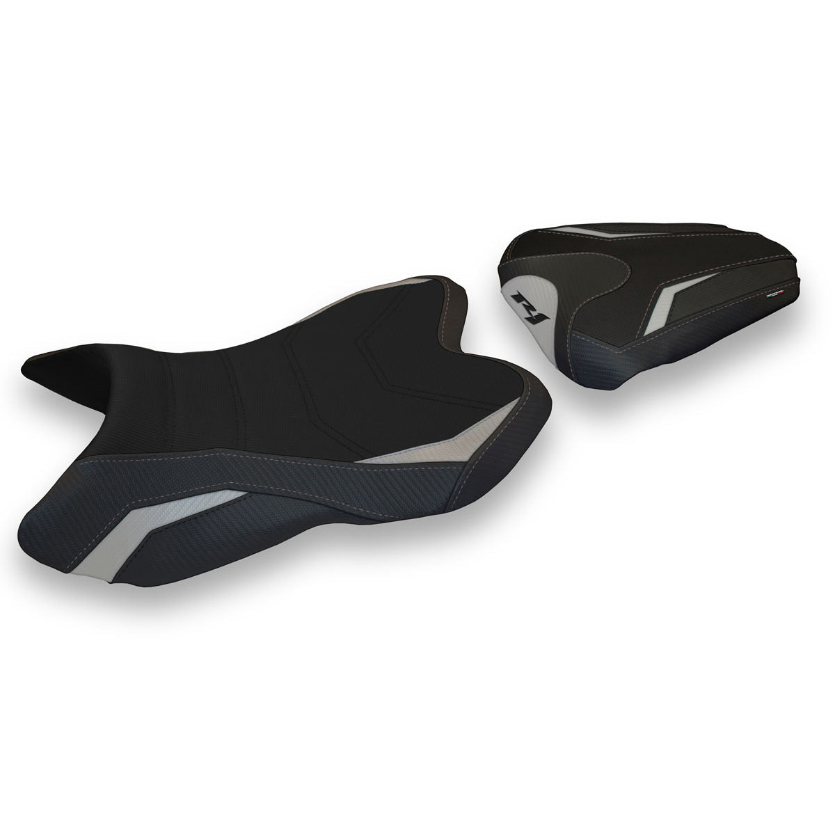 Tappezzeria Italia Yamaha YZF R1 2007-2008 Seat Cover in Silver and Black