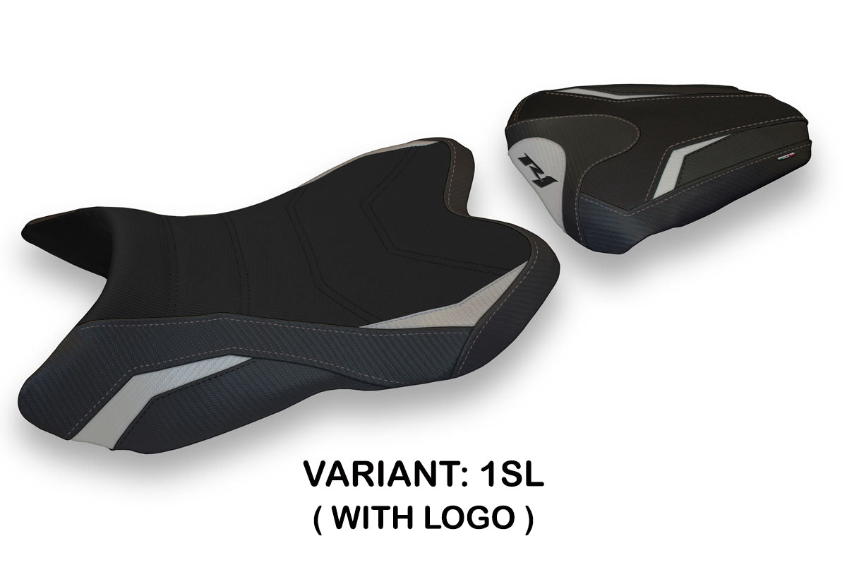 Tappezzeria Italia Yamaha YZF R1 2007-2008 Seat Cover in Silver and Black