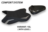 Tappezzeria Italia Yamaha YZF R1 2007-2008 Seat Cover Comfort in Silver and Black