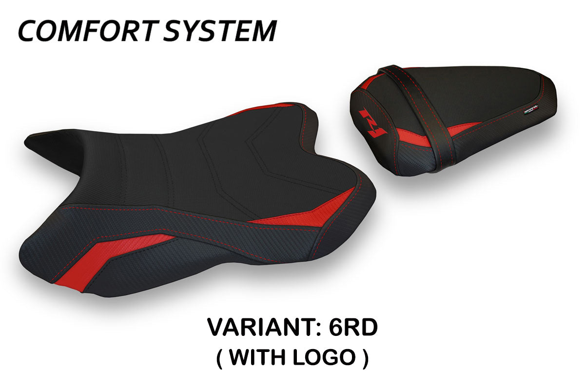 Tappezzeria Italia Yamaha YZF R1 2007-2008 Seat Cover Comfort in Red and Black