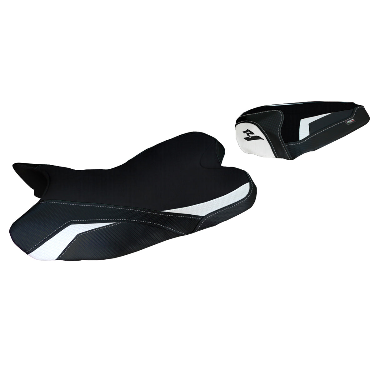 Tappezzeria Italia Yamaha YZF R1 2009-2014 Seat Cover in White and Black